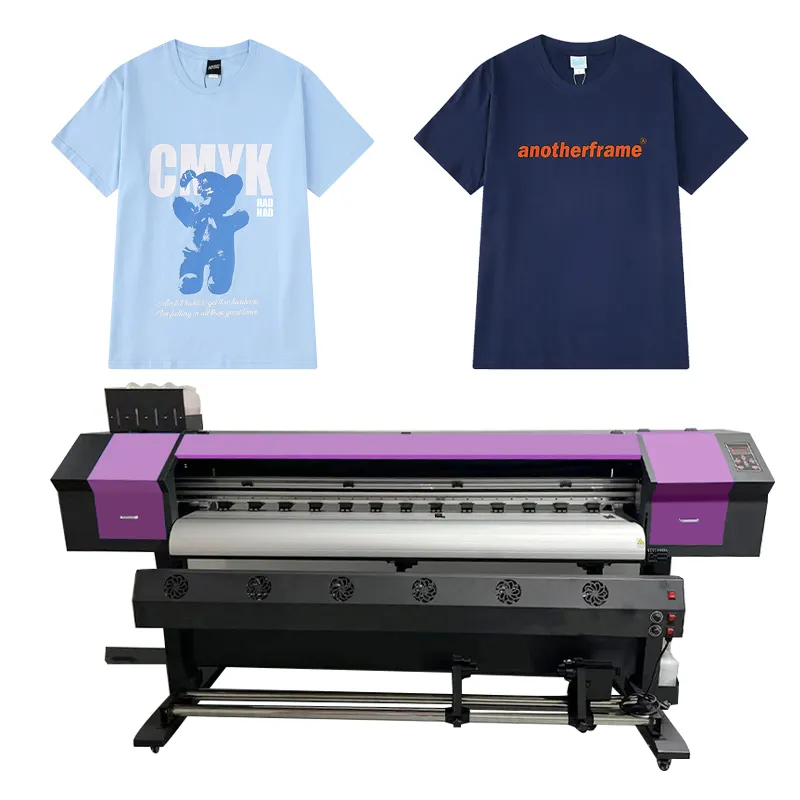 Precio al por mayor 1,8 m Impresora de sublimación Tela Impresora de inyección de tinta de sublimación de gran formato para camiseta Sudadera con capucha Zapato