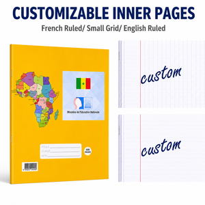 Cahier d'exercices scolaire personnalisé pour l'apprentissage sur le campus, agrafé, plusieurs tailles, plusieurs couvertures, direct usine - Product Image 2