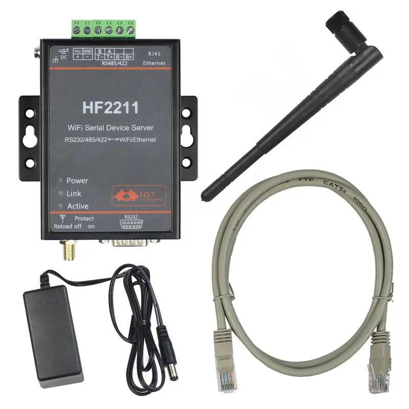Server dispositivo seriale WiFi RS232/RS485/RS422 porta seriale a modulo convertitore Ethernet WiFi HF2211