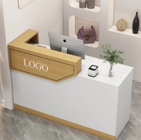 Comptoir de réception, comptoir de caisse et de vente au détail, table de comptoir avant, mobilier de bureau en bois minimaliste, personnalisable
