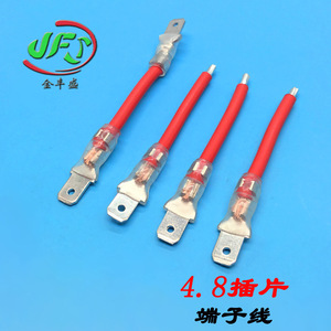 Jinfengsheng Lug Terminals 4.8mm Insert Connector Pure Copper Terminal Wire Custom Length 1P PCB Use - Product Image 2