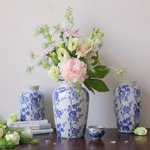 Traditional Chinese Style Blue and White Ceramic Flower <strong>Vase</strong> Modern Design <strong>for</strong> Hotel Home or Office Decor Porcelain <strong>Vase</strong> - Product Image 1