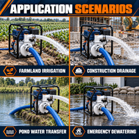 Pompe à eau auto-amorçante à haut débit pour l'irrigation agricole, entrée 50 mm, sortie 50 mm, hauteur de refoulement 32 m, débit 36 m³/h, OEM ODM