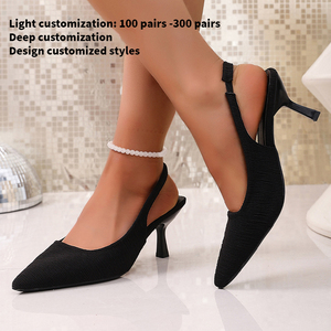 Nouveauté - Chaussures pour <span class=keywords><strong>femme</strong></span> <span class=keywords><strong>de</strong></span> luxe - Talons fins <span class=keywords><strong>de</strong></span> <span class=keywords><strong>6</strong></span> <span class=keywords><strong>cm</strong></span> - Talons hauts sexy - Dessus en PU à grain fin horizontal - Mode - Bureau et vie quotidienne - PDJ-05 - Product Image 2