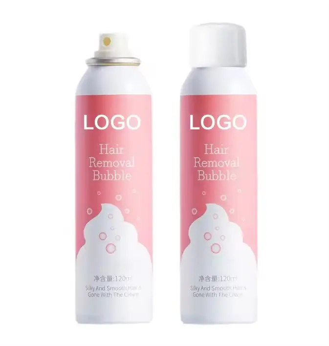 Private Label 100% Natuurlijke Permanente Ontharingsspray Voedende Veilige En Zachte Ontharingscrème Haarverwijderingsmousse Spray