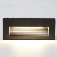 Lampes LED d'extérieur étanches pour marches d'escalier 3W 5W 6W, applique murale encastrée d'angle IP65 en aluminium 3500K, éclairage intérieur pour marches d'escalier