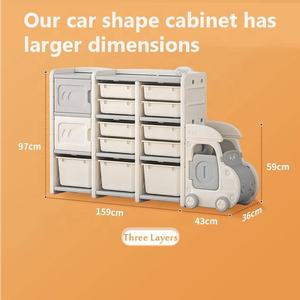 Meuble d'angle personnalisable, en plastique, grande taille, amovible, pour enfants, armoire, rangement de jouets, chambre à coucher, 1 pièce - Product Image 4