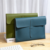 Porte-documents en cuir PU A4, enveloppe, sacoche avec boucle de sangle, logo personnalisé, porte-documents en cuir pour le bureau et les affaires