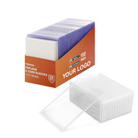 Protège-cartes de sport TCG personnalisés avec logo, 200 PCS, en plastique rigide, pour cartes de baseball, Toploader