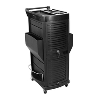 Chariot de Salon Moderne en Plastique à 4 Roues, Réglable, Multi-Niveaux, avec Serrure, Armoire à Outils pour Coiffure – Vente Chaude en Gros