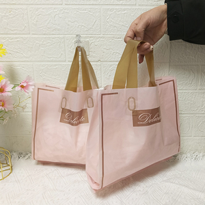 Hiệu suất chi phí cao có thể tái chế túi nhựa tùy chỉnh vòng mềm xử lý in logo bán lẻ quà tặng mua sắm túi xách cầm tay - Product Image 2