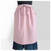 Tablier de travail mi-corps en coton et lin pour le nettoyage, le nail art, l'arrangement floral, la pâtisserie, pour hommes et femmes, Noël