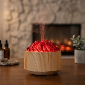 Room Humidifier Realistic Simulation Flame with Adjustable <b>Timer</b> Function Programmable Time Control - Product Image 1