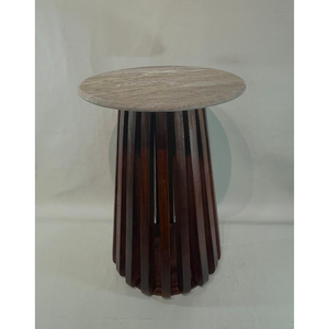 Table d'appoint en marbre cannelé Royal, pièce maîtresse qui allie le luxe intemporel, prix de gros, collection - Product Image 4