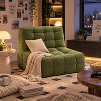 Fauteuil de lecture confortable vert mousse avec coussin, soutien ergonomique, soulagement de la pression, maintien stable, idéal pour appartement, chambre d'amis