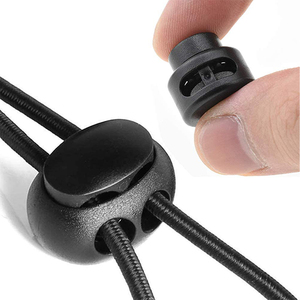 Bloqueur de cordon en plastique noir à ressort, à trou unique, <span class=keywords><strong>pour</strong></span> paracorde, cordon de serrage, cordon, lanière et lacet de chaussure - Product Image 3