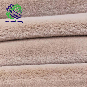 2022 NEW Eco <strong>Fur</strong> Solid Color 1200gr Rabbit Re Faux <strong>Fur</strong> Fabric for Jackets Hats Bags - Product Image 4
