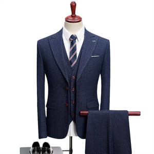 Traje Formal de Negocios para Hombre, Corte Regular, Botón de Una Fila, Transpirable, TR, Traje de Trabajo de 2 Piezas - Product Image 5