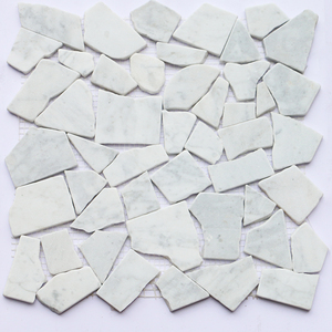 Ngoài trời Vườn Carrara trắng trang trí lát phẳng gạch khảm đá tự nhiên gạch lát nền khảm đá - Product Image 4
