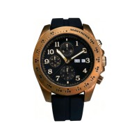 Herren Automatik Chronograph Bronze-Uhr Tachymeter Silikonarmband Leuchtende Mechanische Armbanduhr