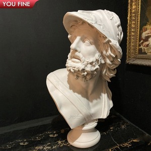 YOUFINE Escultura <span class=keywords><strong>de</strong></span> Busto <span class=keywords><strong>de</strong></span> Guerrero en Mármol Blanco, Tallada a Mano, Casco Romano, <span class=keywords><strong>Dios</strong></span> <span class=keywords><strong>de</strong></span> la Guerra, Busto <span class=keywords><strong>de</strong></span> Piedra para Decoración <span class=keywords><strong>de</strong></span> Interiores <span class=keywords><strong>de</strong></span> Bibliotecas y Museos - Product Image 5