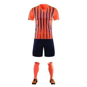 مصنع الجملة تايلاند ملابس رياضية البرتقالي التسامي جيرسي ملابس كرة القدم فارغة العامة كيت كرة القدم