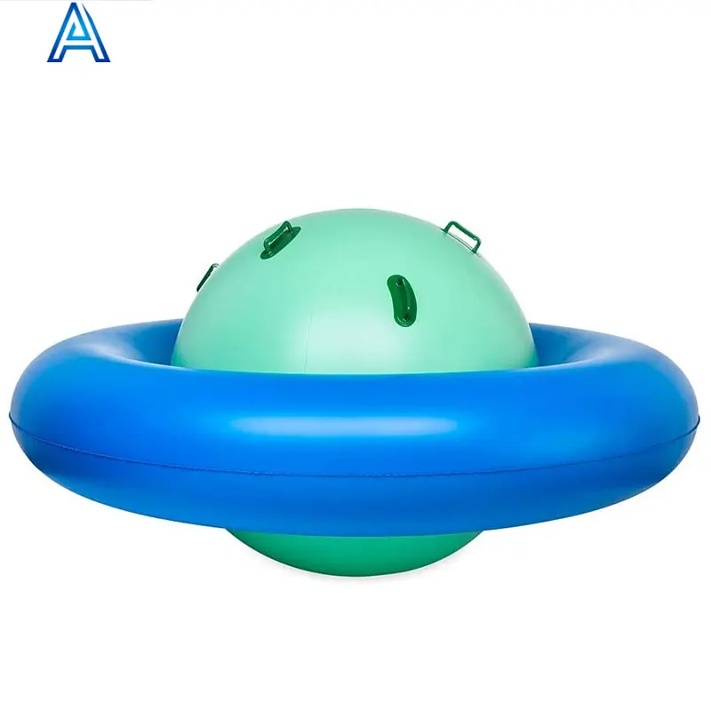 Fabbrica della cina OEM personalizzare il design spesso e durevole in vinile PVC aria soffiare altalena gonfiabile per galleggiante ad acqua che frusta il giocattolo superiore