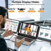 Extensor de Pantalla Triple para Portátil S3 de 14 Pulgadas, 1080P FHD IPS, Monitor Portátil Plegable con Altavoz Integrado, Plug and Play, 60Hz, Tipo-C, 13"-17"