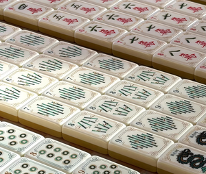 Fichas de Mahjong Americanas de Acrílico de Lujo Grabadas con Foto Real de Oh Sunday Gold, Color Amarillo Cúrcuma, de 2 Capas, con Diseño de Peces Koi - Product Image 5