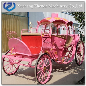 Carruaje de Caballos Rosa Eléctrico con Forma de Calabaza para Bodas, Carruaje Personalizado con Precio de Fábrica en Venta - Product Image 2