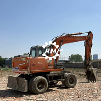 Excavatrice hydraulique sur roues d'occasion HITACHI ZX130W, 13 tonnes, pour travaux de terrassement et de génie civil, ZX170W ZX120W ZX140W