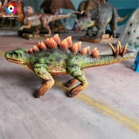 Robot dinosaure stégosaure animatronique de 1,53 m avec mouvements sonores pour exposition en parc à thème