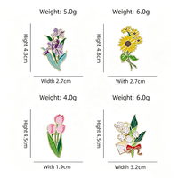 Broche en alliage de zinc émaillée de forme personnalisée avec design Feng Shui et moderne pour vêtements féminins et usage étudiant