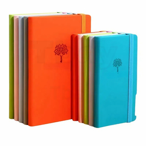 Cá nhân chương trình nghị sự tái chế lót lưới chấm Diary Craft vải linen PU Túi da tùy chỉnh Tạp Chí bìa cứng máy tính xách tay - Product Image 3