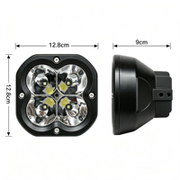 Nouvelle lampe de travail LED carrée de 5 pouces 40W, étanche IP67, 12V-48V, lampe auxiliaire de conduite, tout-terrain, voiture, camion, chariot élévateur, 4400 lumens