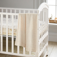 Fournisseurs de couvertures Magic Green couvertures pour bébés tricotées 100% coton peigné bord de luxe uni taupe pour nouveau-nés