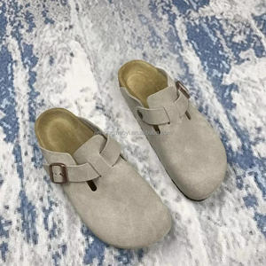 Sandales Birkenstocks pour femmes, style sportif, en daim, bout rond, sabots avec dessus en cuir véritable, doublure en cuir, vente flash d'été, vente en gros - Product Image 3