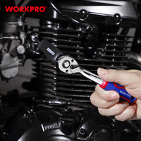 WORKPRO 46PC 1/4 pouces DR. Kit de douilles de poignée à cliquet à dégagement rapide, boîte à outils de voiture, ensemble de douilles mécaniques