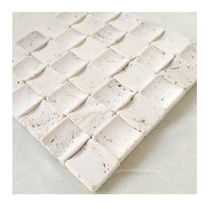 Mosaico de Piedra Blanca para Pared, Adhesivo de Mármol Natural, Diseño de Arco, Revestimiento de Pared, Ladrillo Cultural, Azulejo Cerámico - Product Image 2