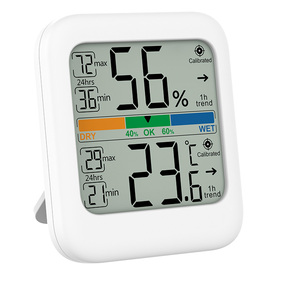Termómetro e higrómetro digital para interiores T33A con pantalla facial cómoda, soporte, imán, colgante, simple, - Product Image 6