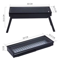 Plaques de cuisson à gaz d'extérieur Mini BBQ en acier inoxydable Barbecue à charbon de bois Poêle pliante Portable pour outils de cuisson en plein air