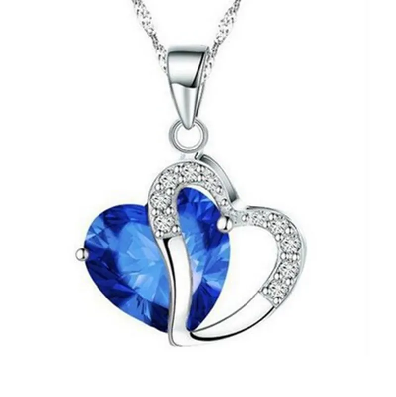 2022 Hot Sell Top Class Fashion Heart Power Necklaces Crystal Jewelry New Girls Women Jewelry