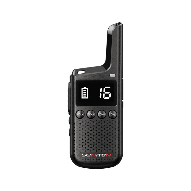 SENITON V8 2W MINI UHF Walkie Talkie with 16 Channels Rechargeable Lithium-Ion Battery Shockproof Analog Two Way Radio