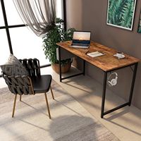 Bureau de travail moderne pour la maison, en MDF, brun rustique, table personnalisée de petite taille, 31, 40, 47, 55 pouces, bureau d'ordinateur avec sac de rangement et crochet