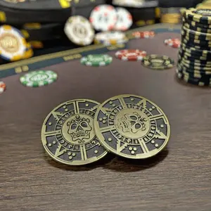 Wholesale Custom Logo Zinc Alloy Metal Challenge Coin Poker Chips For Casino Games And Souvenirs Stamping Technique