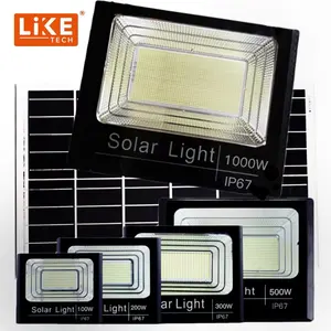 Liketech ip65 led 100W200W lampu jalan led, lampu fokus led sorot tenaga surya 300W 500W 100W 2000W reflektor luar ruangan