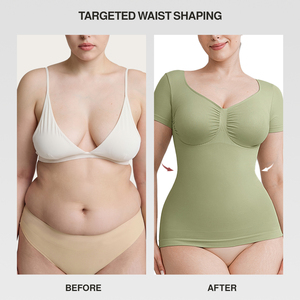 Waistdear Débardeur Sculptant Sans Coutures pour Femme, Buste Froncé, Effet Ventre Plat, Ourlet Antidérapant en Silicone, Respirant et Extensible - Product Image 2