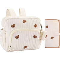 Sac à dos imperméable personnalisé pour maman avec matelas à langer, sac à couches matelassé doux, sac à main pour maman