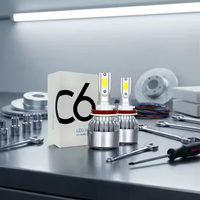 Phare de voiture à LED C6, phare de voiture à LED 20W, faisceau haut et bas intégré, ampoule de phare de voiture modifiée, mise à niveau de l'éclairage