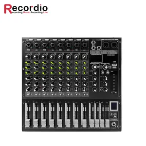 GAX-M8 Pro 8 canali DJ Mixer Audio con 16 DSP Reverb effetto BT 5.0 USB Mixer USB per karaoke PC registrazione microfoni